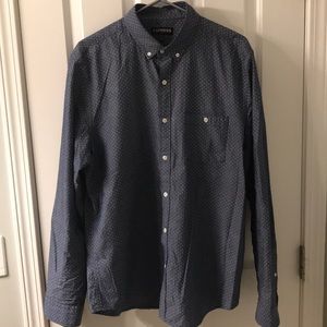 Express blue & White Polka Dot Print